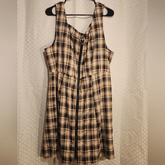5/$16 💓 Women's Plaid Pinafore Dress/Jumper Plus Size Academia Preppy - Picture 3 of 7